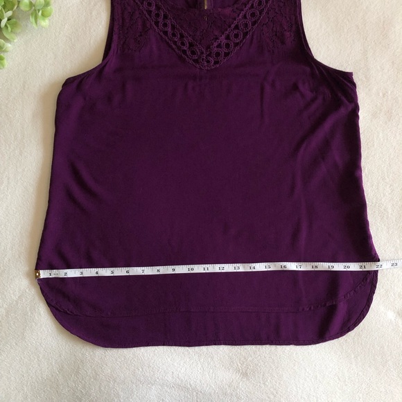 Ricki’s deep purple crochet detail sleeveless top - size large - Picture 12 of 15